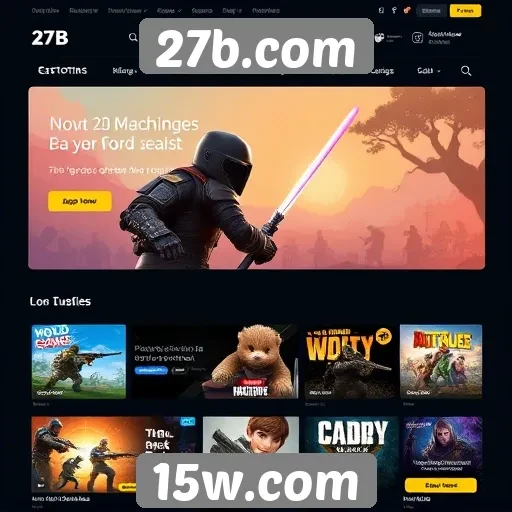 Tendências de design no site de jogos 27b.com